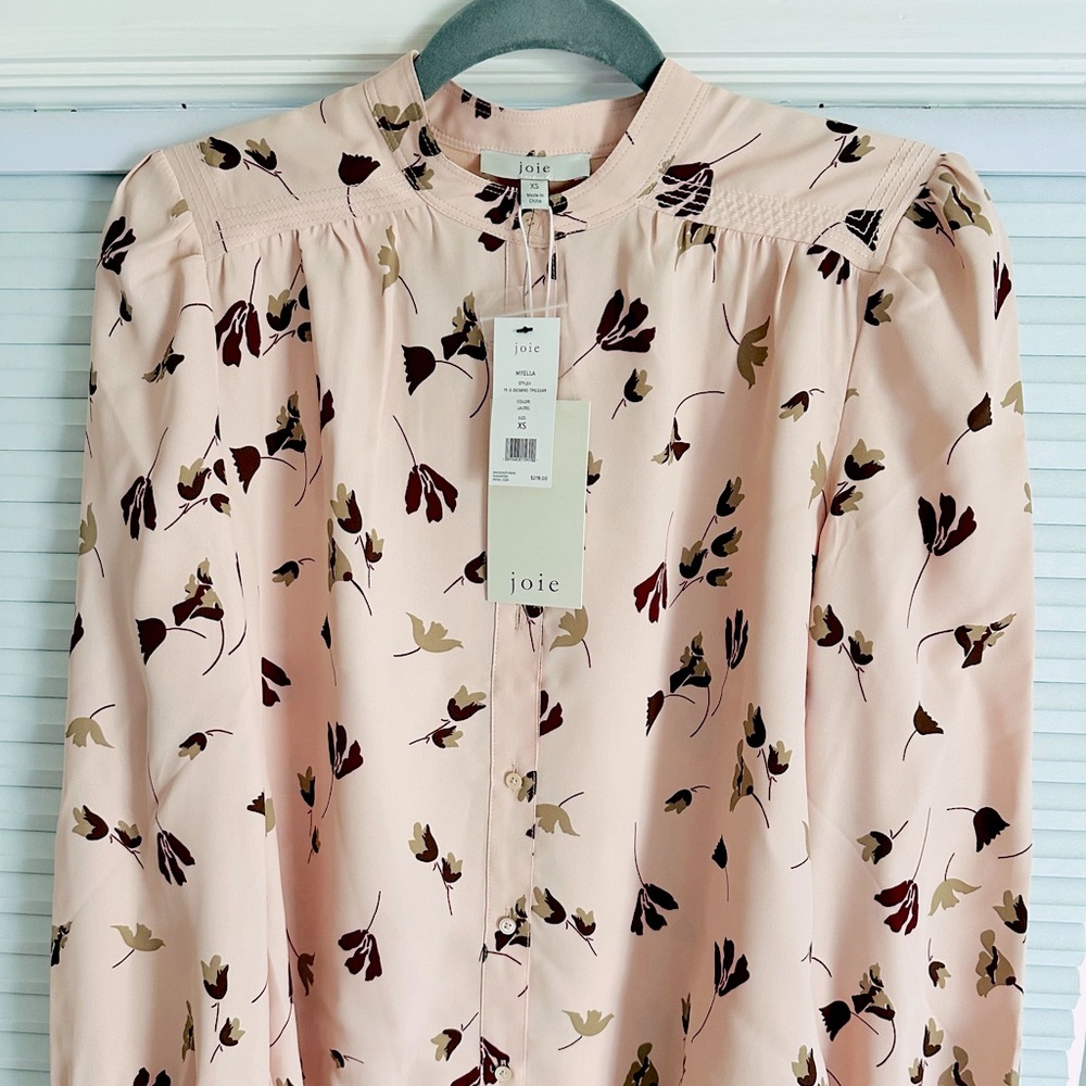 Joie Myella floral long sleeve crepe blouse